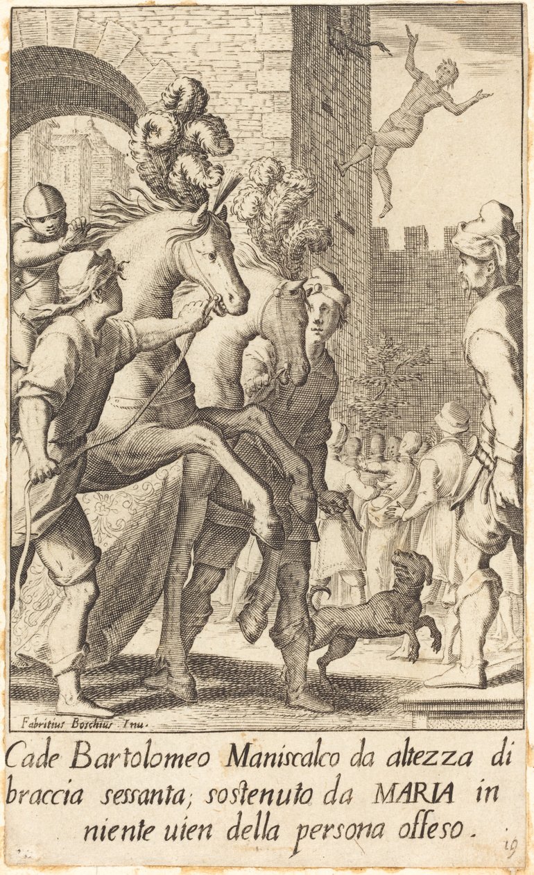 Bartolomeo, hovslagare av Jacques Callot after Fabrizio Boschi