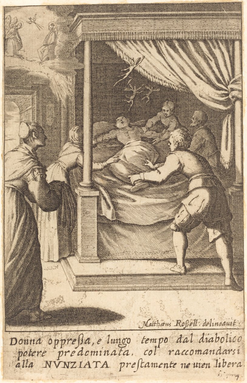 Den förtryckta kvinnan av Jacques Callot after Matteo Rosselli