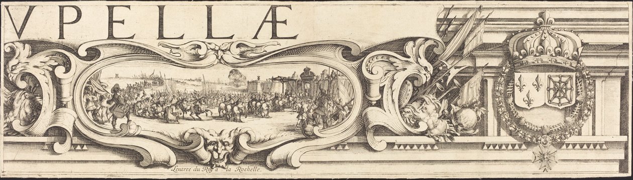 Belägringen av La Rochelle [skylt 3 av 16; uppsättningen omfattar 1952.8.97-112] av Jacques Callot and Abraham Bosse