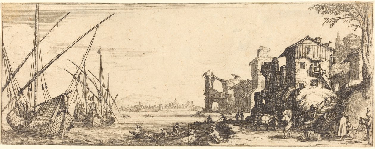 Den lilla hamnen av Jacques Callot or Follower of Jacques Callot