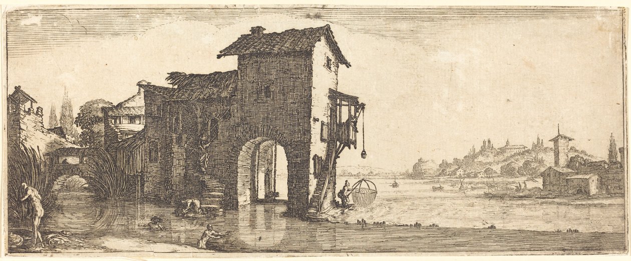 Vattenkvarnen av Jacques Callot or Follower of Jacques Callot