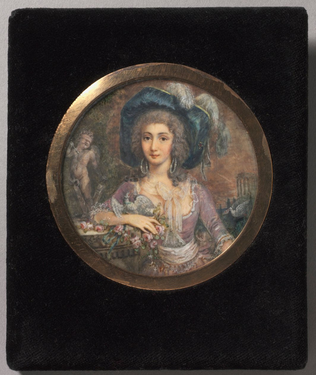 Porträtt av Mademoiselle Colombi, 1788. av Jacques Delusee