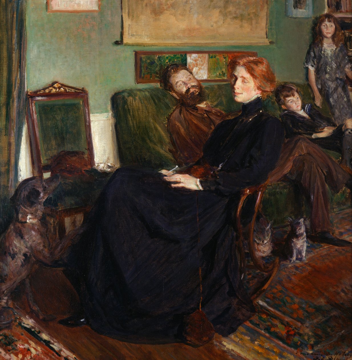 Daniel, Marianne, Francois och Leon Halevy, 1910 av Jacques Emile Blanche