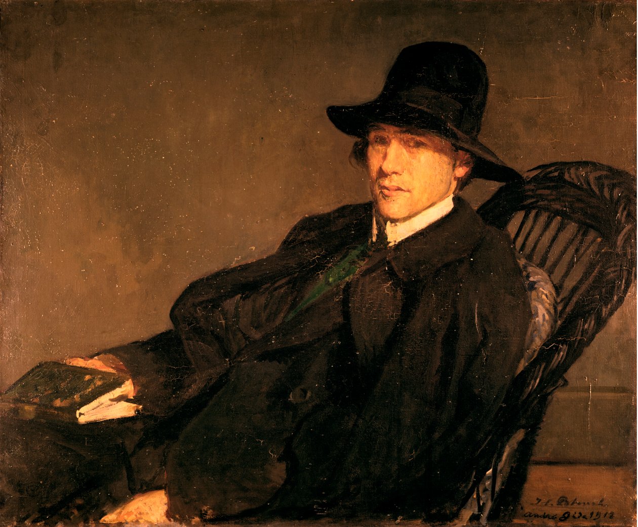Porträtt av Andre Gide 1869-1951, 1912. av Jacques Emile Blanche