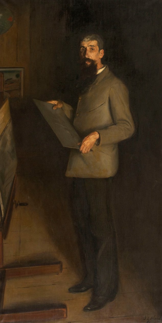 Porträtt av Henri Guérard, 1889. av Jacques Emile Blanche