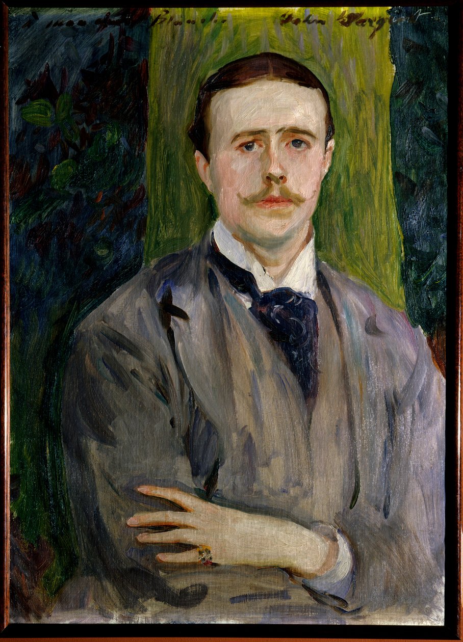 Porträtt av Jacques Emile (Jacques-Emile) Blanche (1861-1942), fransk målare. Målning av amerikanske John Singer Sargent (1856-1925). Rouen, Museum of Fine Arts av Jacques Emile Blanche