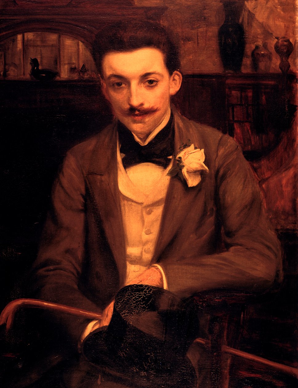 Porträtt av P.Louys, c1861-1942 av Jacques Emile Blanche