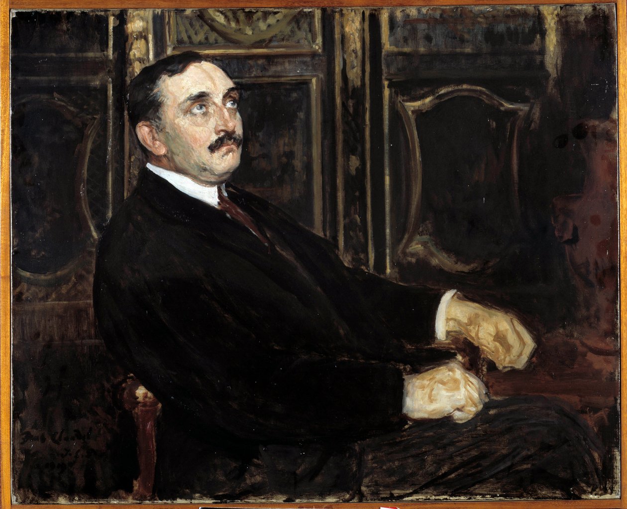 Porträtt av Paul Claudel (fransk författare av Jacques Emile Blanche
