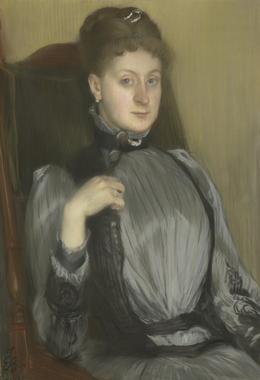 Porträtt av en kvinna, 1890 av Jacques Emile Blanche