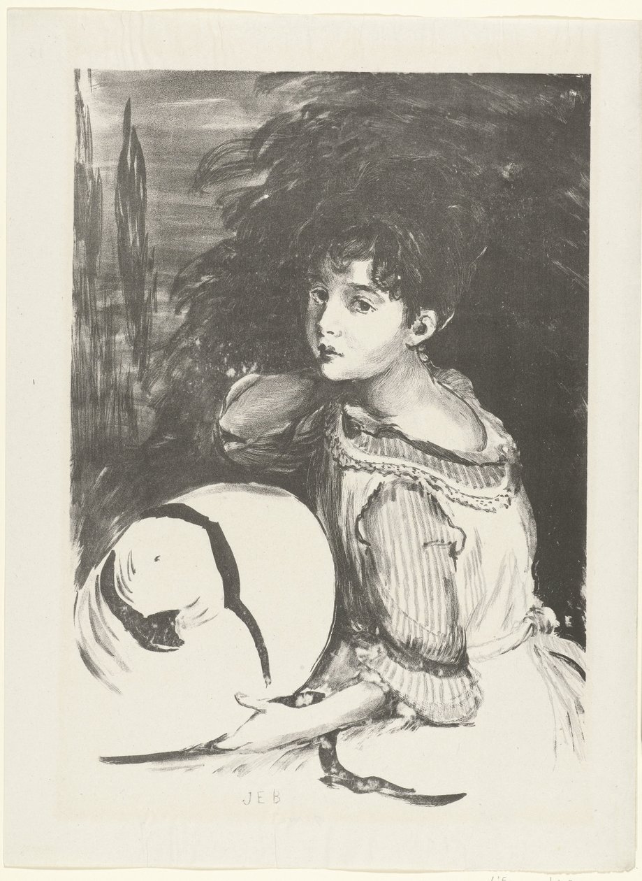 Portret av Wanda Zielinska känd som Pouponne Ung flicka (bebis) The Trial (serietitel) av Jacques Emile Blanche