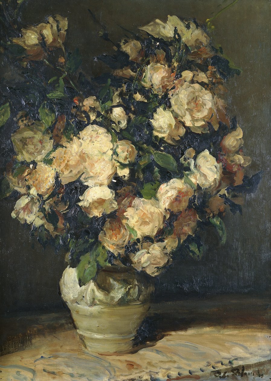 Rosor i en vas, av Jacques Emile Blanche