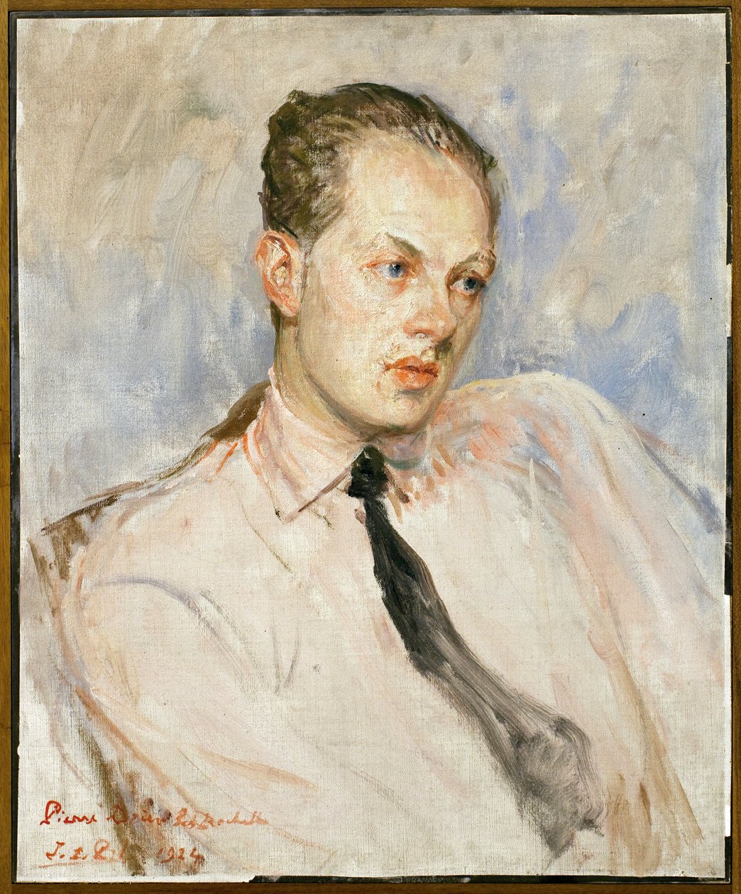 Studie för porträttet av Pierre Drieu La Rochelle (1893-1945). Målning av Jacques Emile Blanche (1861-1942), olja på duk av Jacques Emile Blanche
