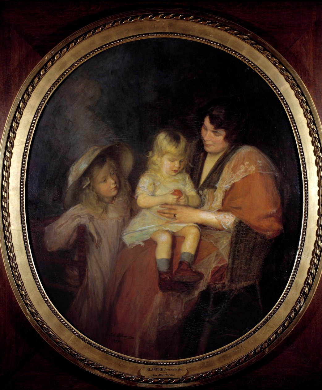 Tangerin En mamma och hennes två barn. Målning av Jacques Emile (Jacques-Emile) Blanche (1861-1942) 1898 Sön. 1,4x1,2 m. Paris, Musee du petit Palais av Jacques Emile Blanche
