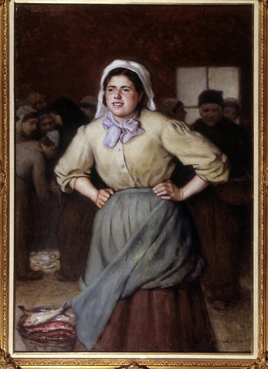La cancalaise - Målning av Jacques Eugene Feyen (1815-1908), n.d. av Jacques Eugene Feyen