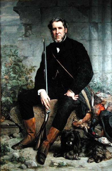 Porträtt av John Bowes (1811-85), ca 1860 (olja på duk) av Jacques Eugene Feyen