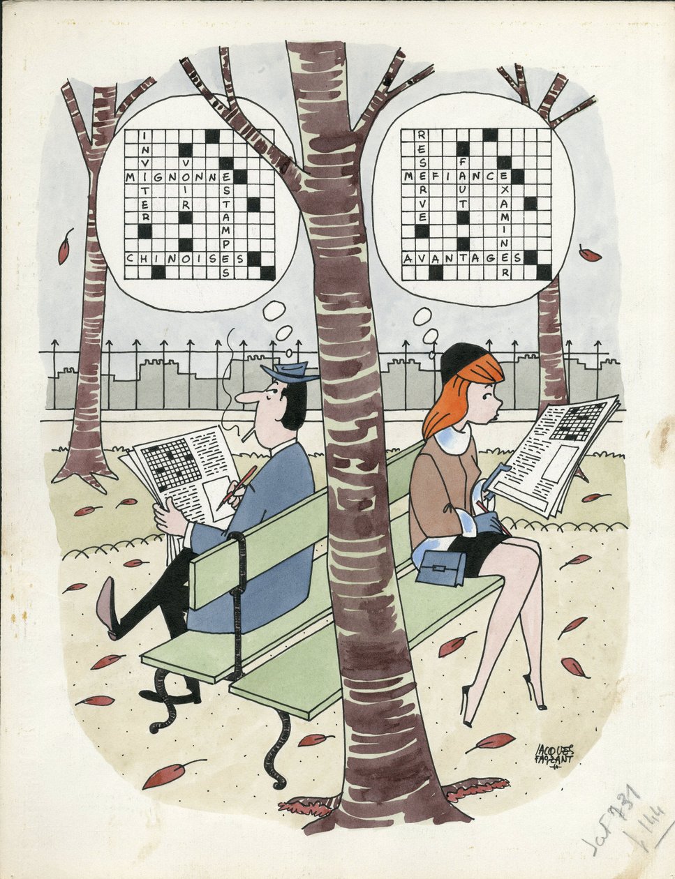 Dagar i Frankrike, satiriska färger av Jacques Faizant