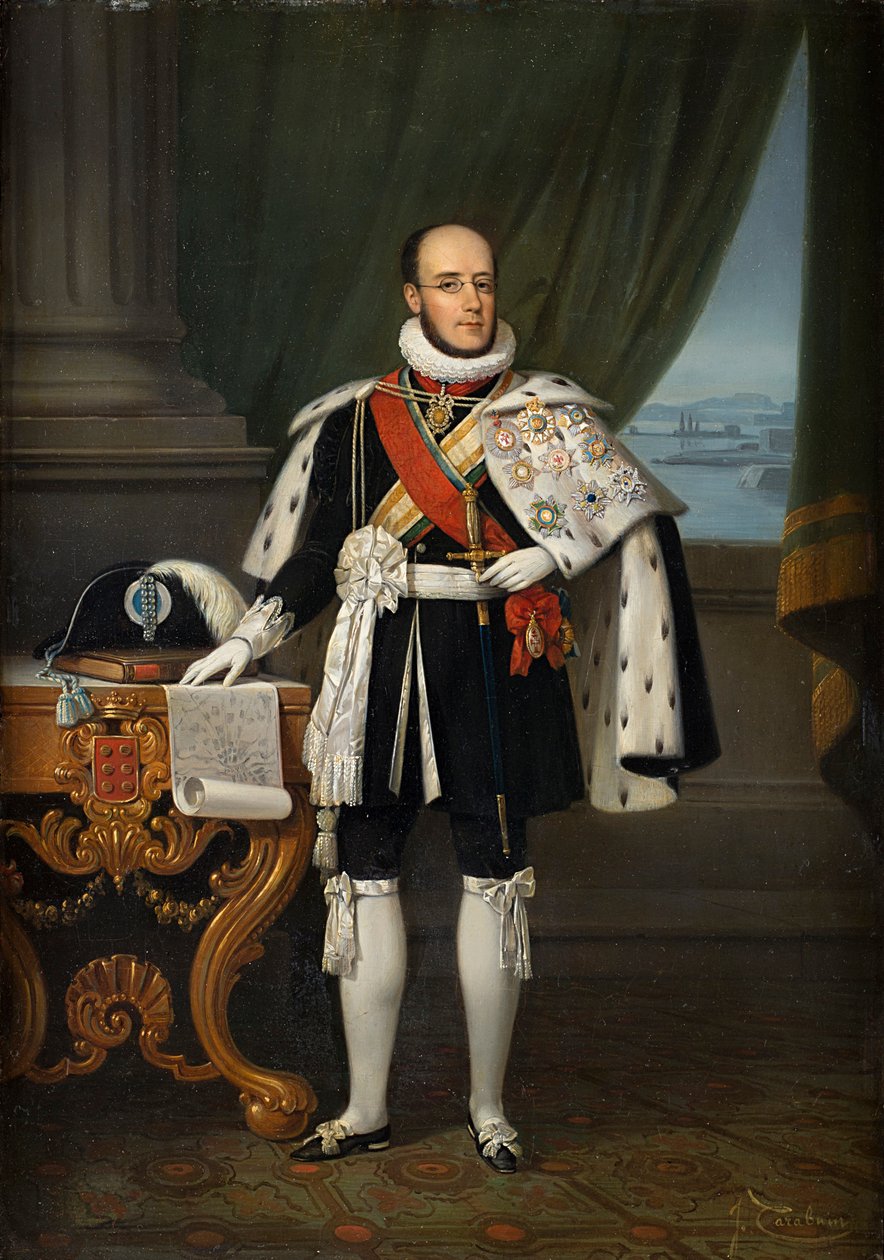 Infante Luís, hertig av Porto 1838-1889, blivande kung Luís I av Portugal, före 1860. av Jacques Francois Carabain