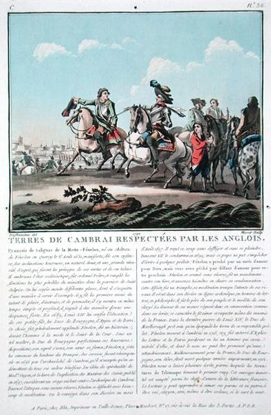 Territorierna i Cambrai respekteras av engelsmännen, graverade av Jean Baptiste Morret (fl.1790-1820) av Jacques Francois Joseph (after) Swebach