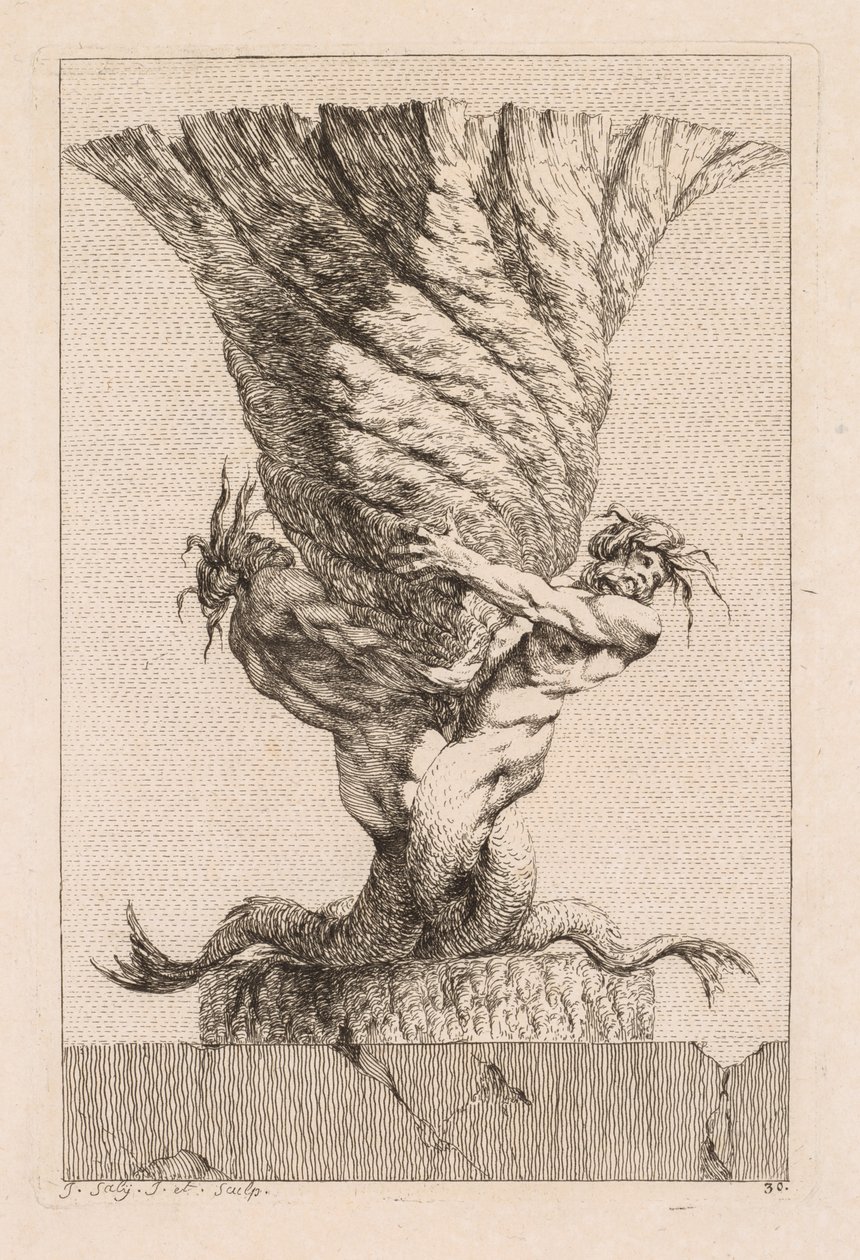 Svit med vaser: Tavla 30, 1746. av Jacques Francois Joseph Saly