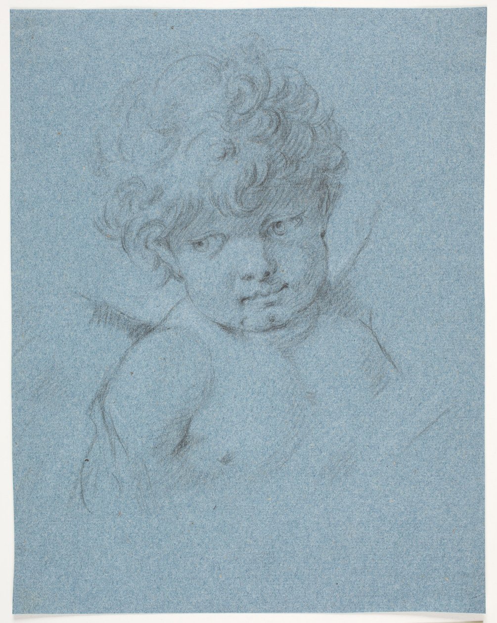 Bevingad ängel? Amor? Byst bild av Jacques Francois Joseph Saly