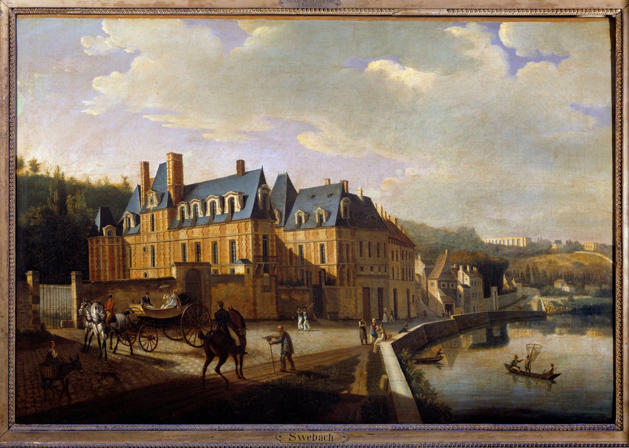 Chateau de la Chaussee nära Bougival av Jacques Francois Joseph Swebach