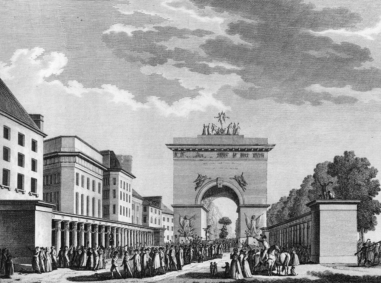 Franska revolutionen: Godtagande av konstitutionen den 3 september 1791. Gravyr av Berthaut efter Swebach. Paris, biblioteket vid Institutet för revolutionshistoria av Jacques Francois Joseph Swebach