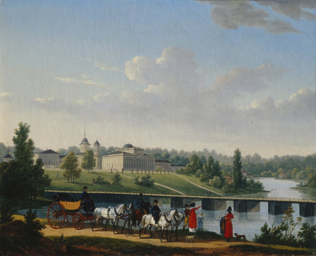 Gången. Golitsins gods Pekhra-Yakovlevskoe, 1820 av Jacques Francois Joseph Swebach