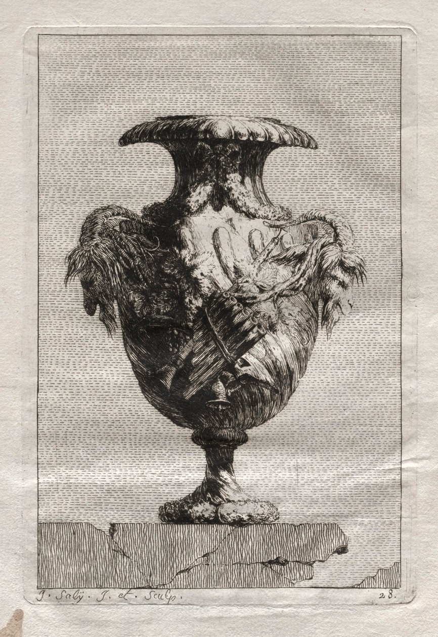 Svit av vaser:  Plåt 28 av Jacques François Saly