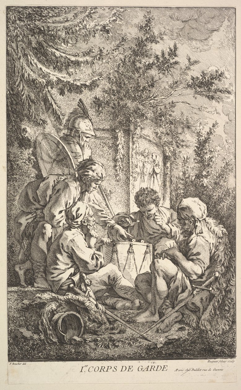 Första vaktrummet, ca. 1754. av Jacques Gabriel Huquier
