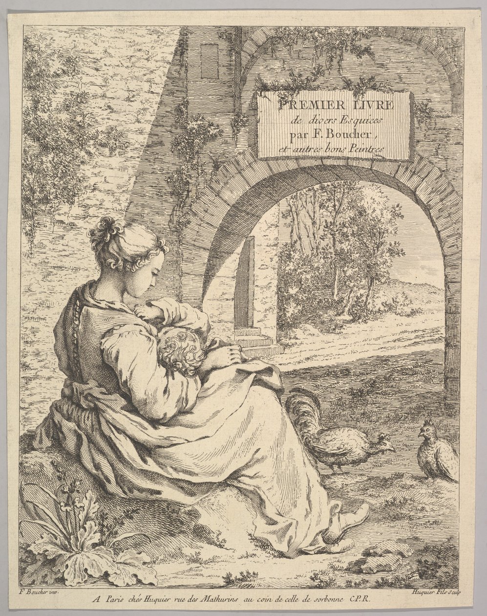 Frontispice, mitten till slutet av 1700-talet. av Jacques Gabriel Huquier