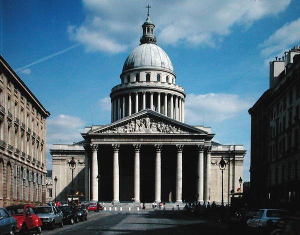 Utsikt över fasaden, byggd 1757-90 av Jacques Germain Soufflot