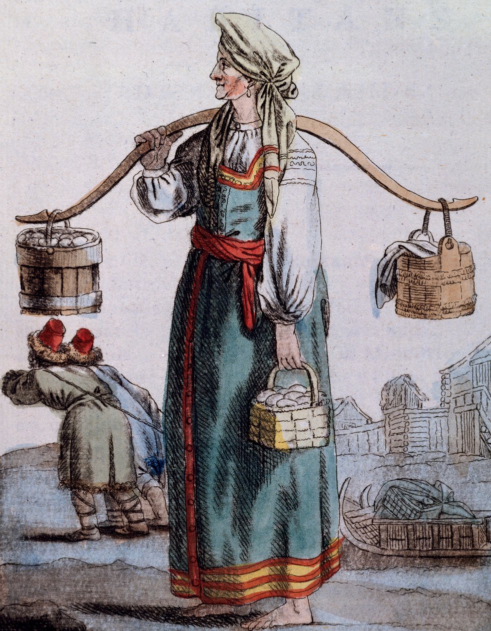 Äggförsäljare i St Petersburg av Jacques Grasset de Saint Sauveur