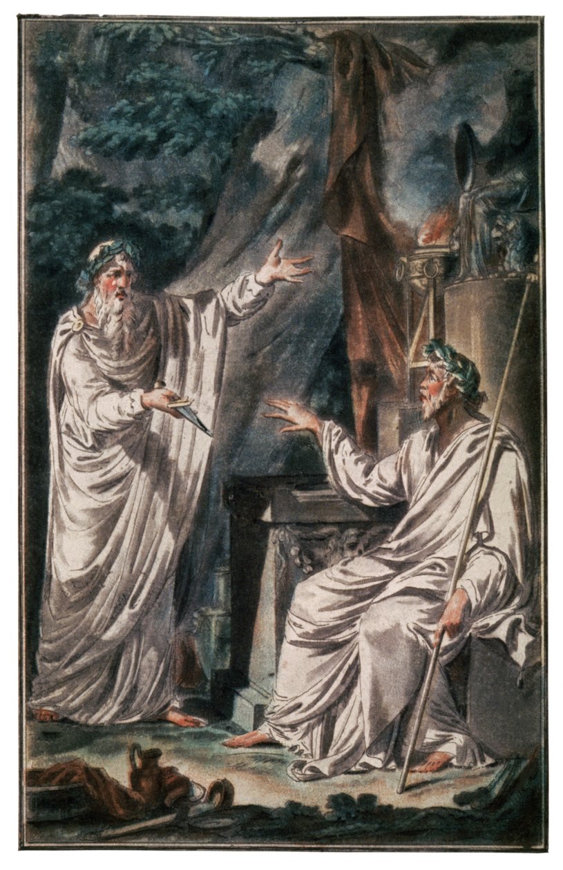 Keltiska druider, ca 1790 (gravyr) av Jacques Grasset de Saint Sauveur
