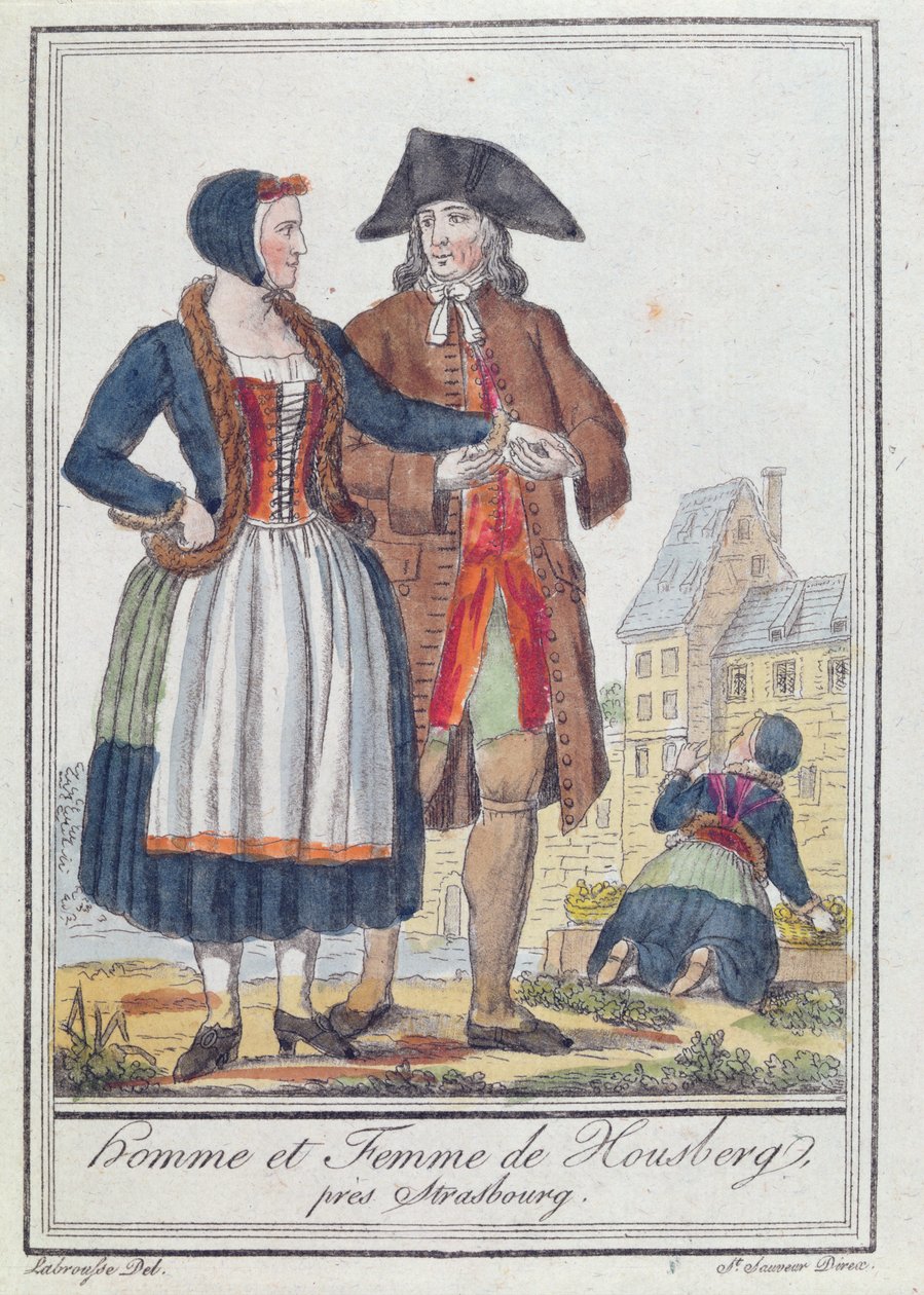 Invånarna i Housberg, nära Strasbourg, 1796 av Jacques Grasset de Saint Sauveur