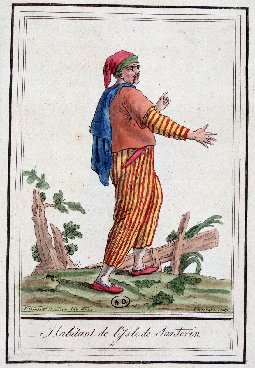 Man av ön Santorini av Jacques Grasset de Saint Sauveur