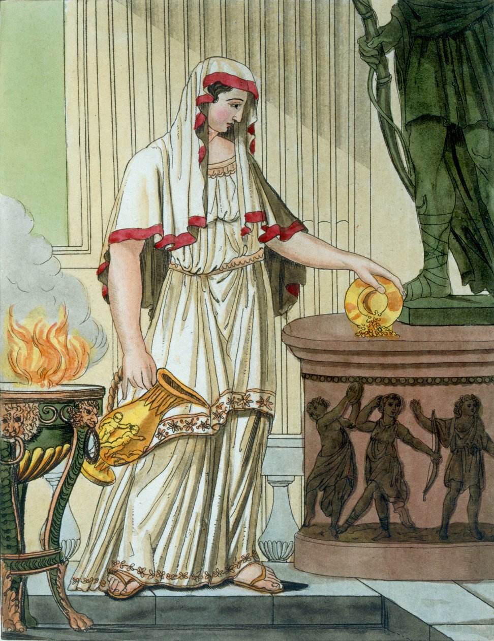 Vestal jungfru, illustration från 
