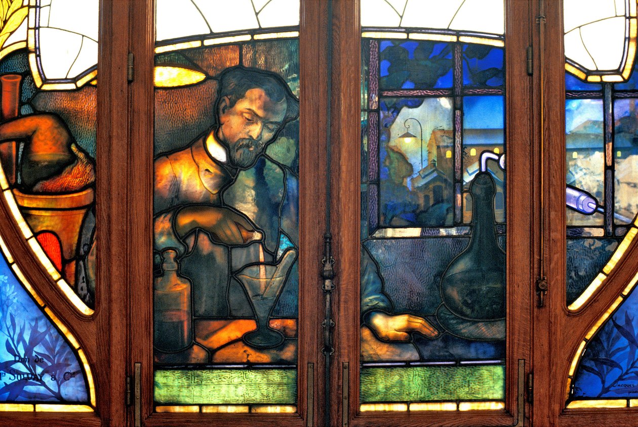 Nancy (avdelning 54), jugend, handelskammaren och industrikammaren, Fönster i målat glas av Jacques Gruber (1870-1936) av Jacques Gruber