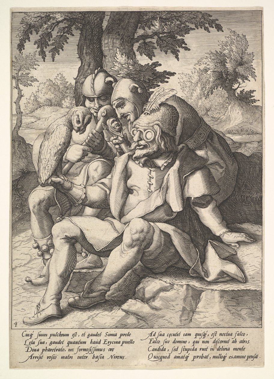 Dårarnas visdom, från sex ordspråk. av Jacques II de Gheyn