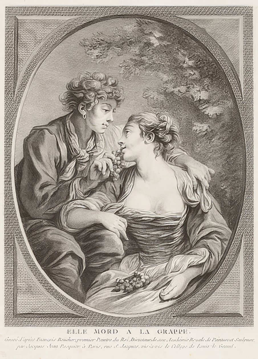 Elle mord à la grappe (hon dör på druvan). 1768 av Jacques Jean Pasquier