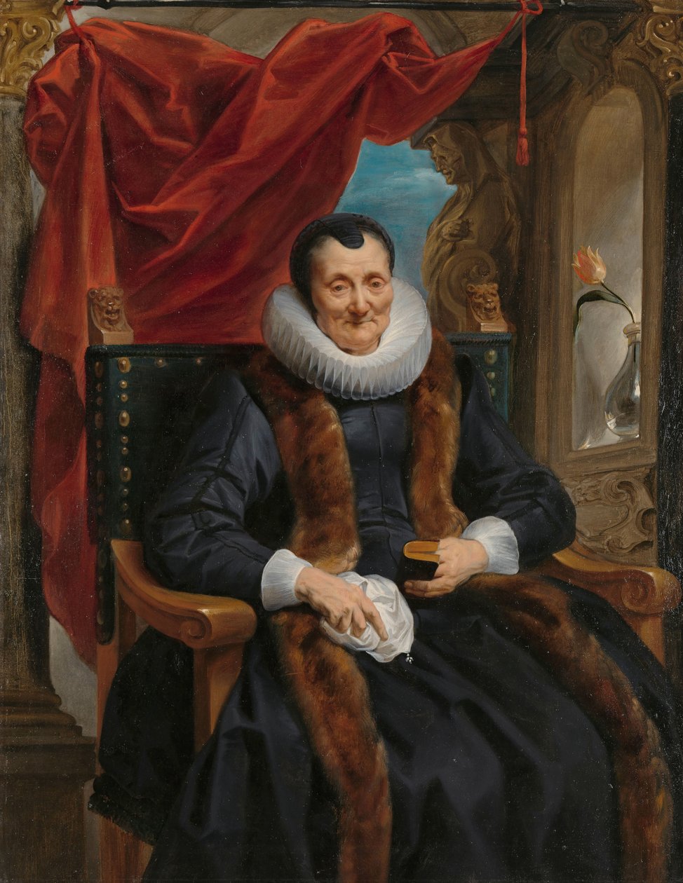 Porträtt av Magdalena de Cuyper Porträtt av Magdalena de Cuyper, mor till Rogier Le Witer av Jacques Jordaens