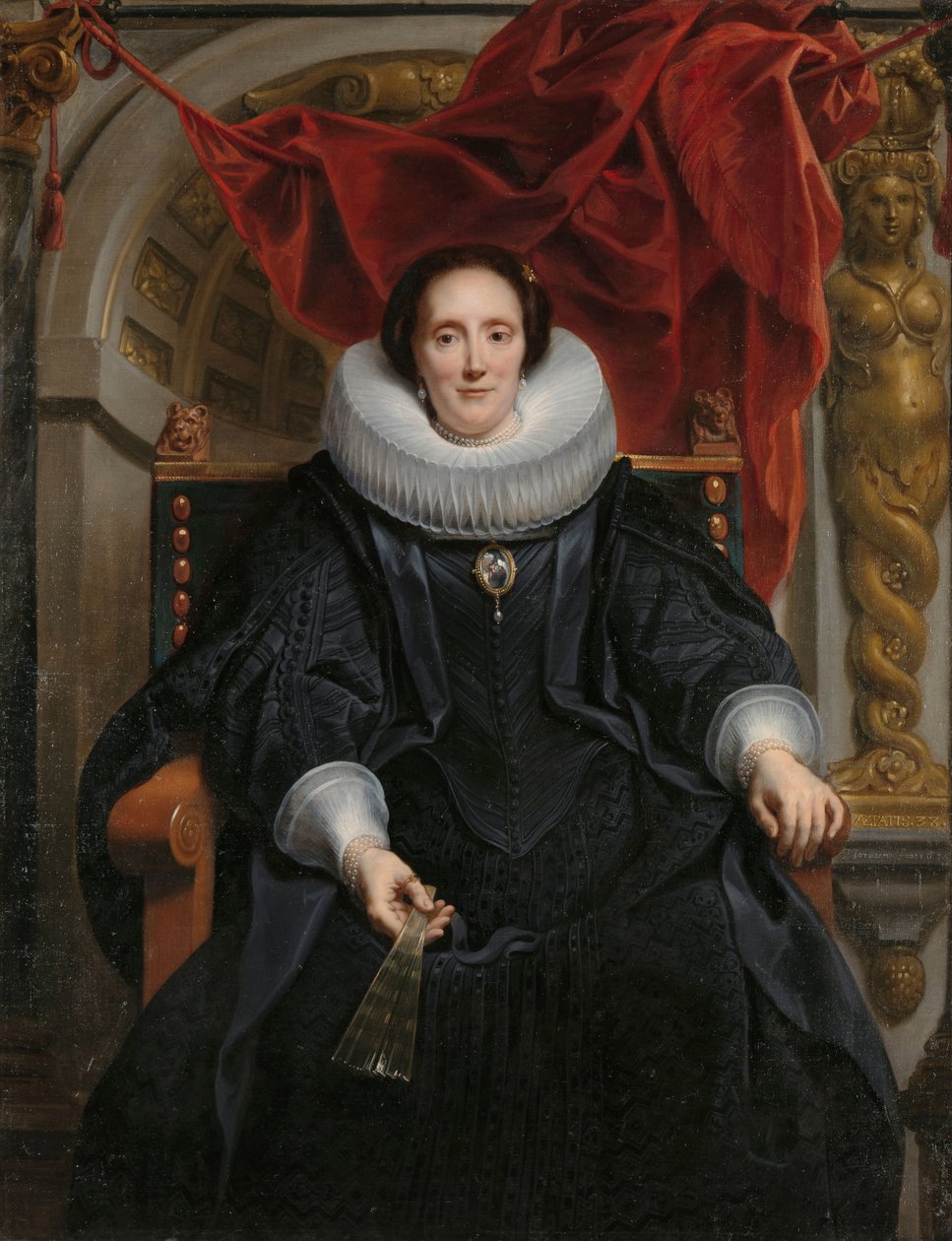 Porträtt av Rogier Le Witer och hans fru Catharina Behaghel Porträtt av Catharina Behaghel, hustru till Rogier Le Witer av Jacques Jordaens
