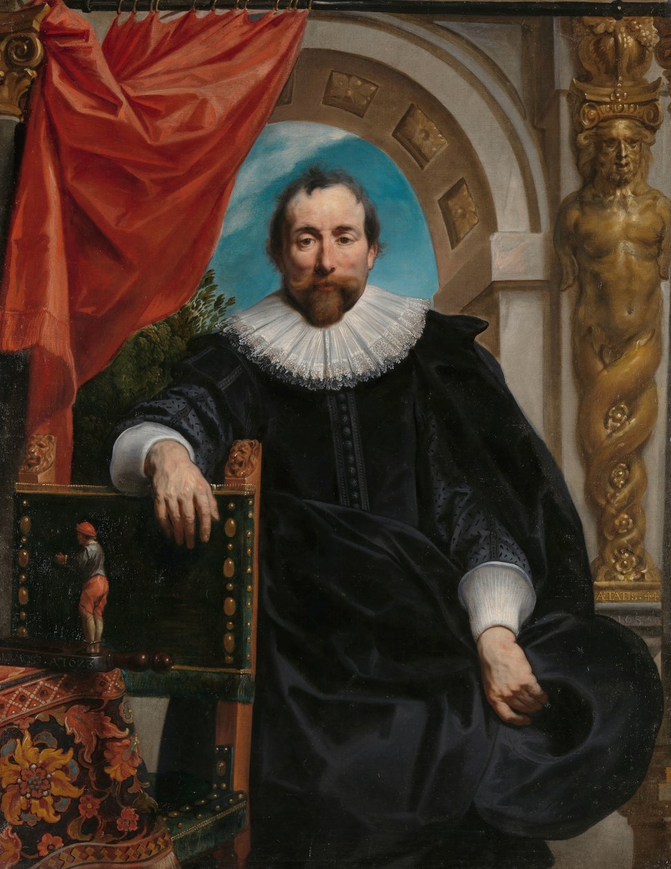Porträtt av Rogier Le Witer och hans fru Catharina Behaghel Porträtt av Rogier Le Witer, köpman i Antwerpen av Jacques Jordaens