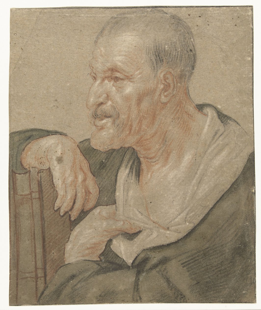 Axelstycke av en evangelist, till vänster av Jacques Jordaens