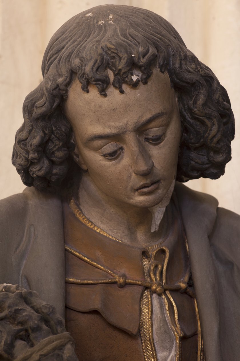Sankt Johannes evangelisten (målad gips) av Jacques Jubert