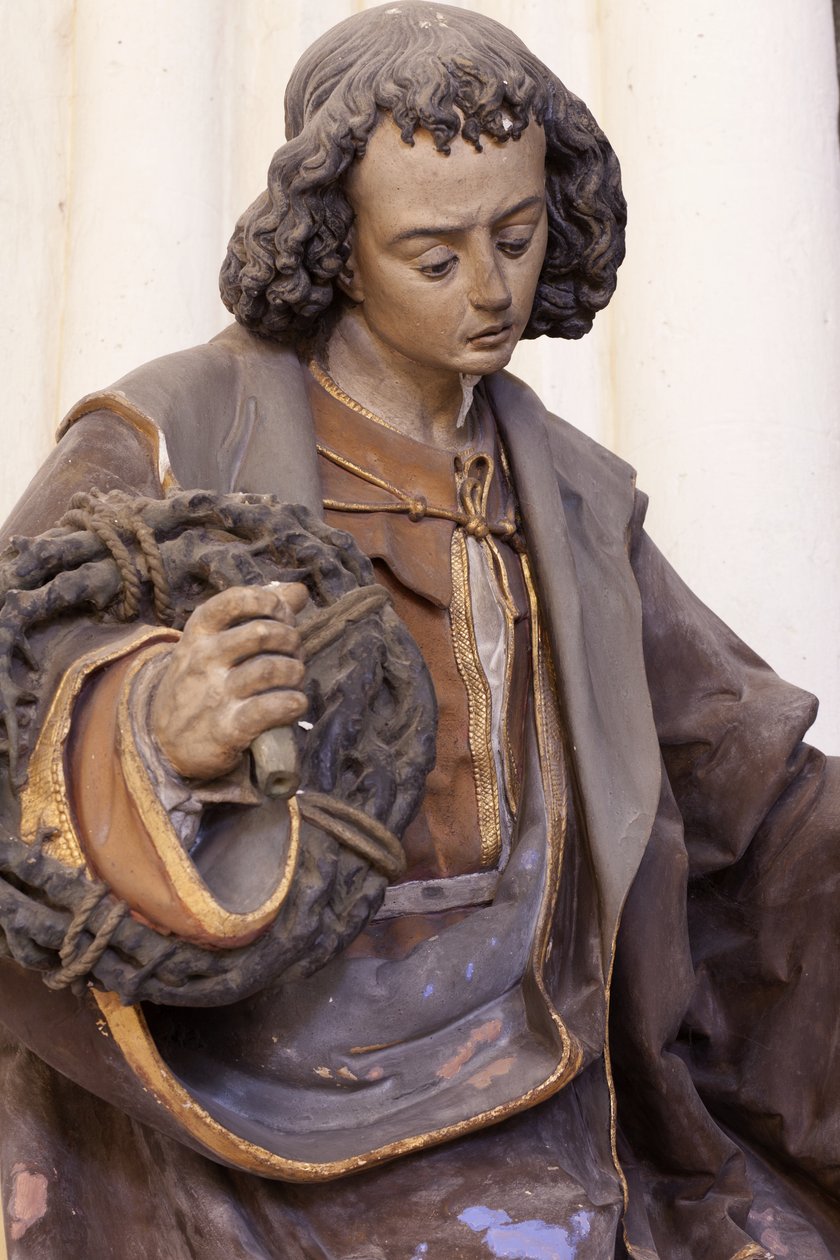 Evangelisten Johannes (målad gips) av Jacques Jubert