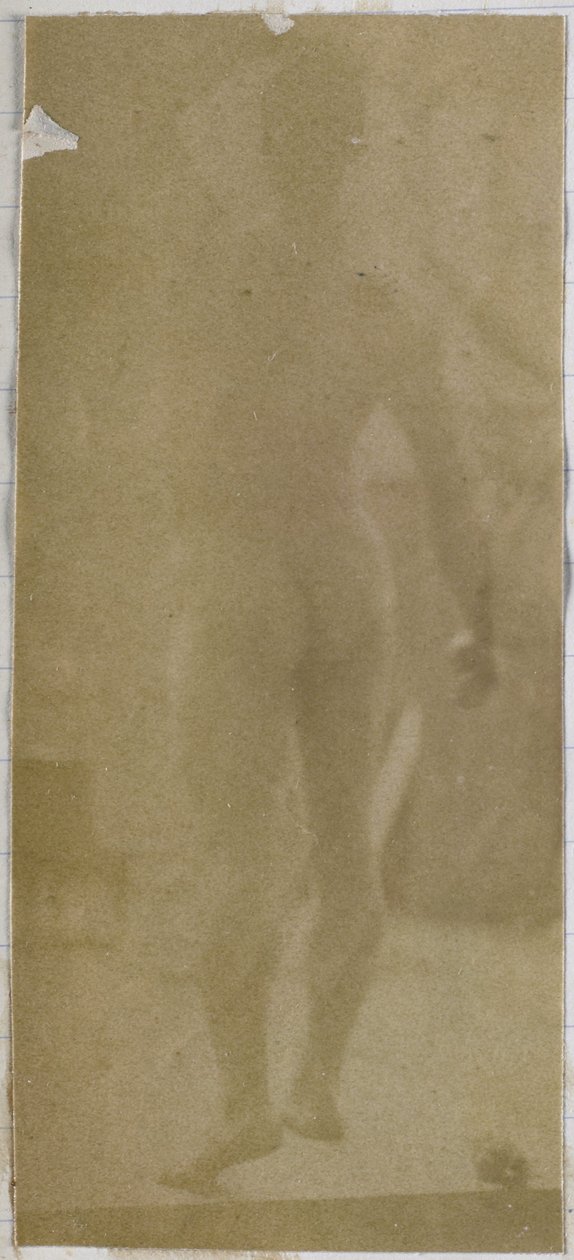 Studie av en manlig nakenmodell, stående och sedd bakifrån, i Jacques de Lalaings studio av Jacques Lalaing (attributed to)