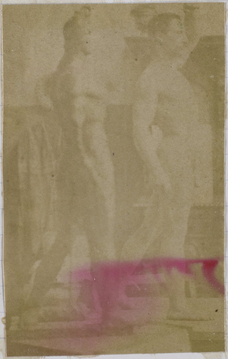 Studie av en manlig nakenmodell, stående och sedd från sidan, i Jacques de Lalaings studio av Jacques Lalaing (attributed to)