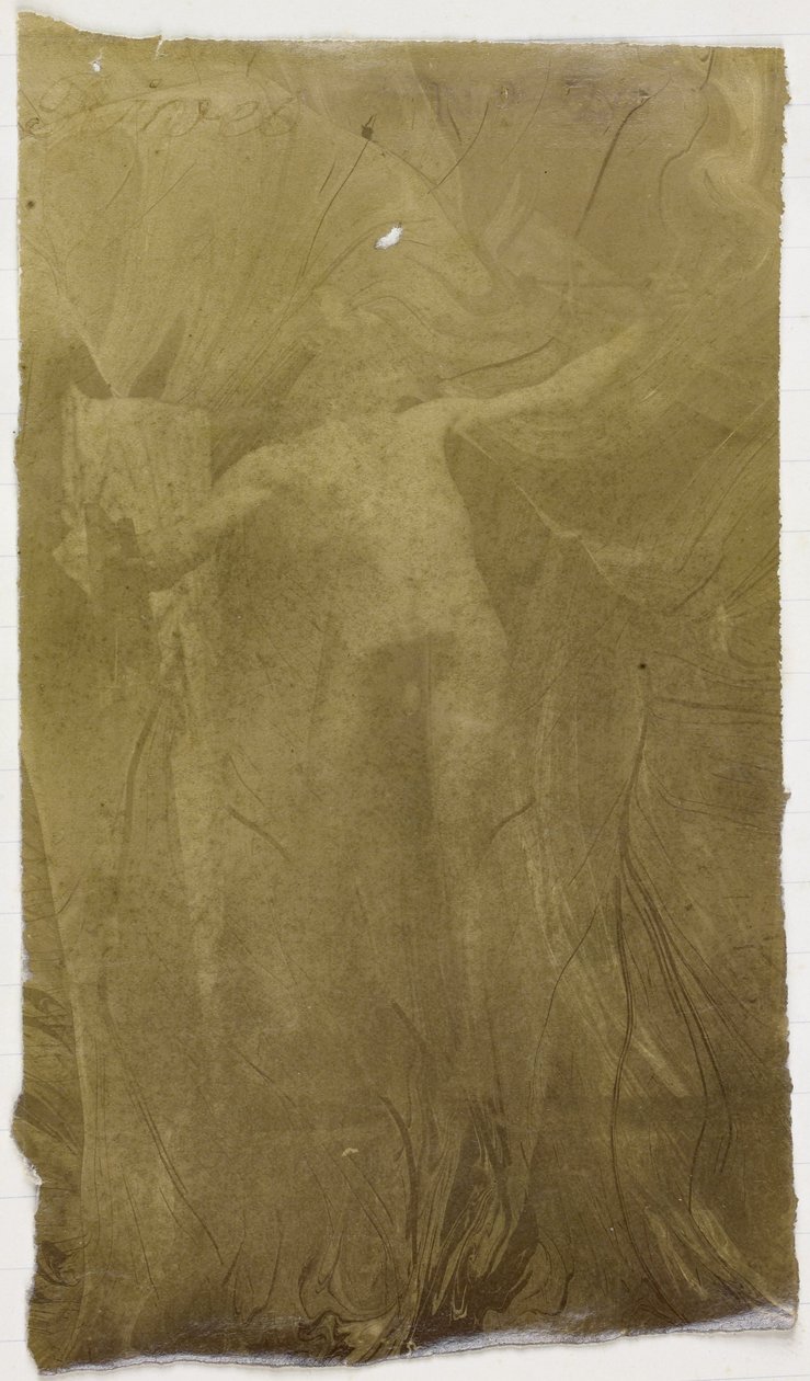 Studie av en manlig nakenmodell, stående frontal, i Jacques de Lalaings studio av Jacques Lalaing (attributed to)
