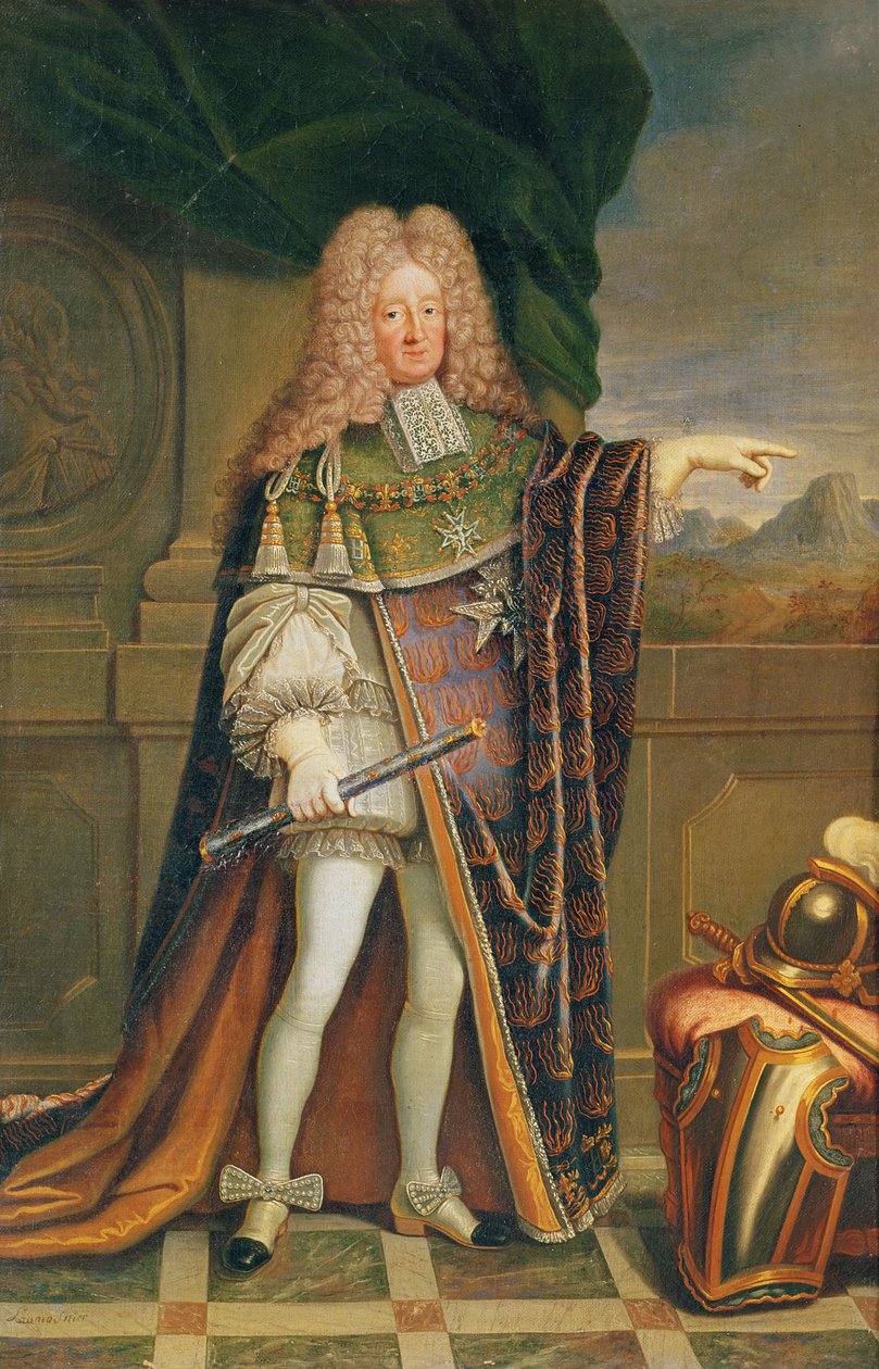 Porträtt av Rene de Froulay, greve av Tesse, ca 1703 (olja på duk) av Jacques Laumosnier