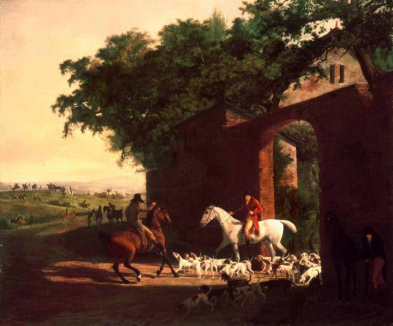 Avfärd till jakten i Brocket Hall av Jacques Laurent Agasse